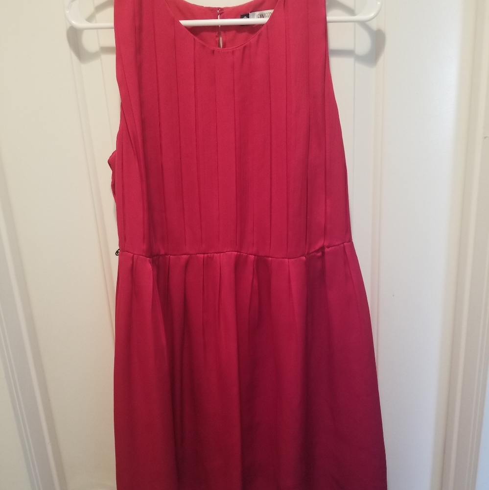Jennifer Lopez JLo Pleated Red Cocktail Dress Sz10